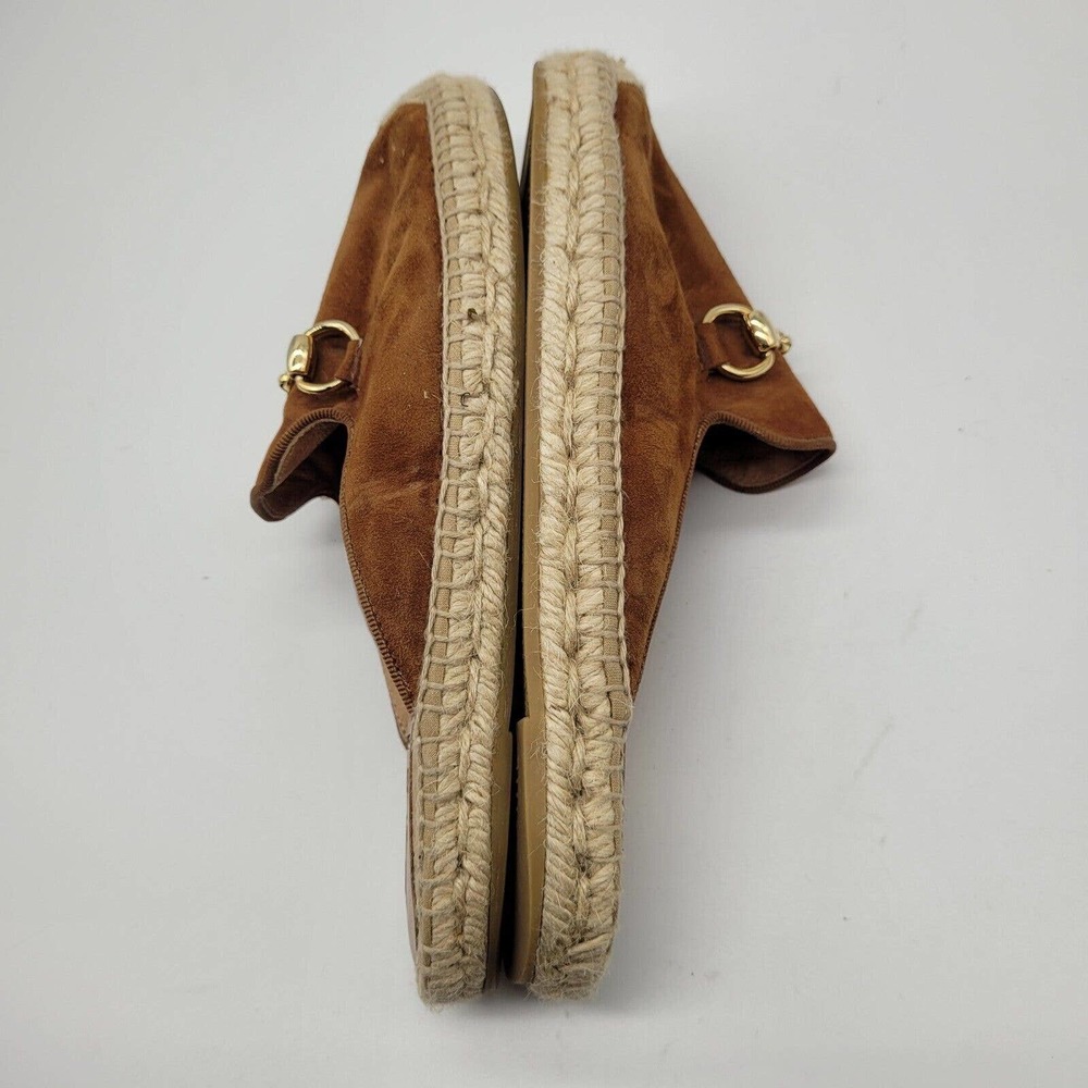 Kanna Brown Suede Mules with Gold Accents - Picture 5 of 9